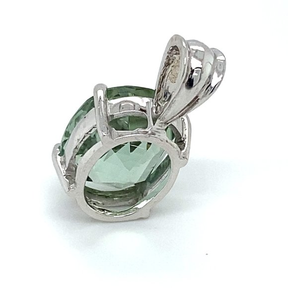 Mint Green Tourmaline 6.85ct Solid 18K Pendant - Picture 3 of 5